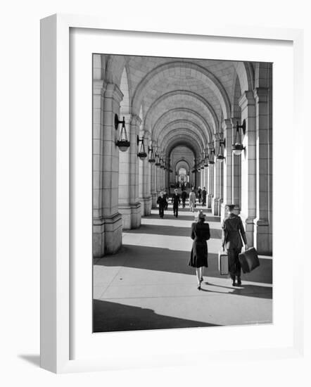 Arched Walkway at Front of Union Station-Alfred Eisenstaedt-Framed Photographic Print