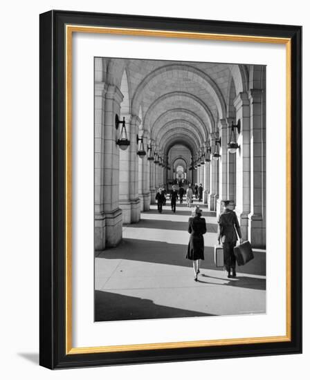 Arched Walkway at Front of Union Station-Alfred Eisenstaedt-Framed Photographic Print