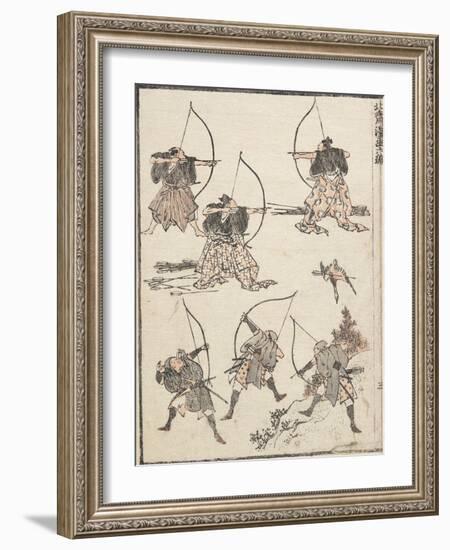 Archers, 1817-Katsushika Hokusai-Framed Giclee Print