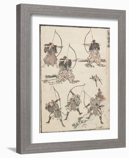 Archers, 1817-Katsushika Hokusai-Framed Giclee Print