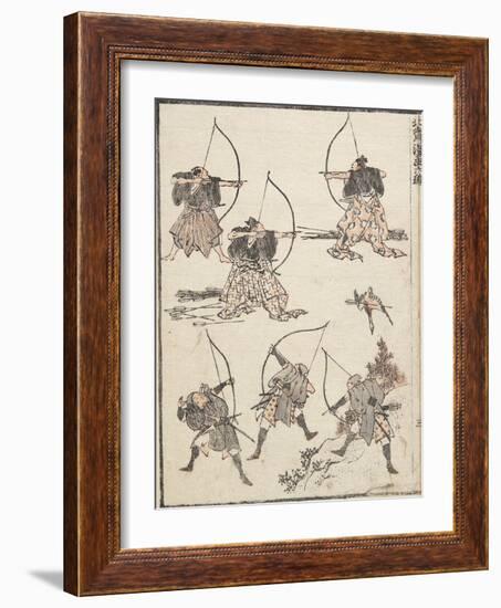 Archers, 1817-Katsushika Hokusai-Framed Giclee Print