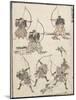 Archers, 1817-Katsushika Hokusai-Mounted Giclee Print