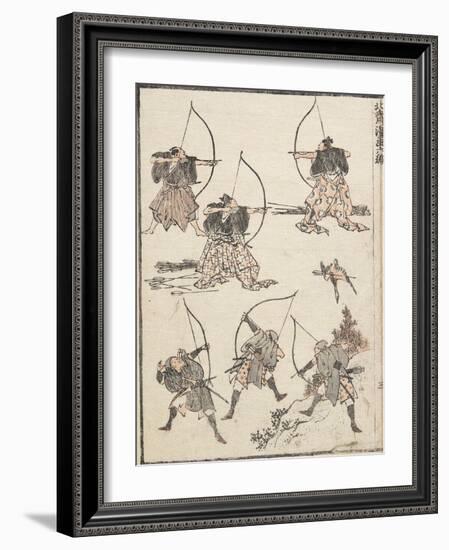 Archers, 1817-Katsushika Hokusai-Framed Giclee Print