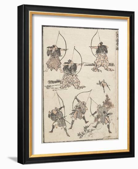 Archers, 1817-Katsushika Hokusai-Framed Giclee Print