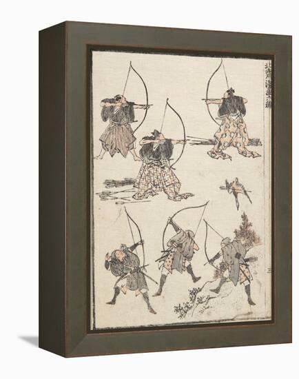 Archers, 1817-Katsushika Hokusai-Framed Premier Image Canvas