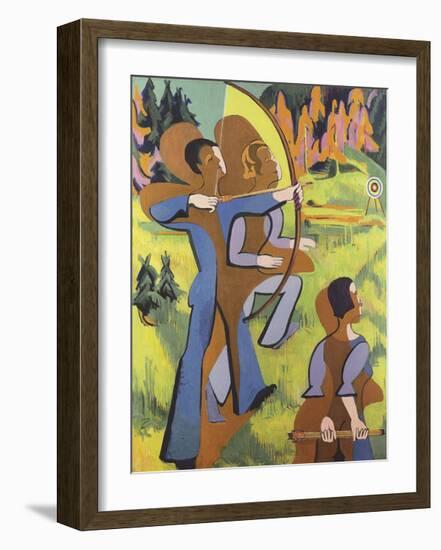 Archers, 1935-1937-Ernst Ludwig Kirchner-Framed Premium Giclee Print