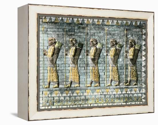Archers of Darius's Royal Persian Guard, from the Hall of Artaxerxes Ii at Susa-null-Framed Premier Image Canvas