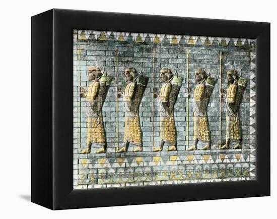 Archers of Darius's Royal Persian Guard, from the Hall of Artaxerxes Ii at Susa-null-Framed Premier Image Canvas