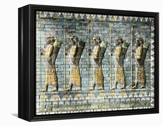 Archers of Darius's Royal Persian Guard, from the Hall of Artaxerxes Ii at Susa-null-Framed Premier Image Canvas