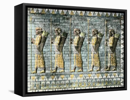 Archers of Darius's Royal Persian Guard, from the Hall of Artaxerxes Ii at Susa-null-Framed Premier Image Canvas