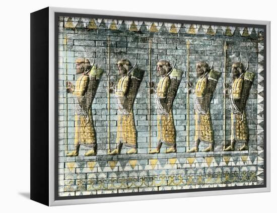 Archers of Darius's Royal Persian Guard, from the Hall of Artaxerxes Ii at Susa-null-Framed Premier Image Canvas