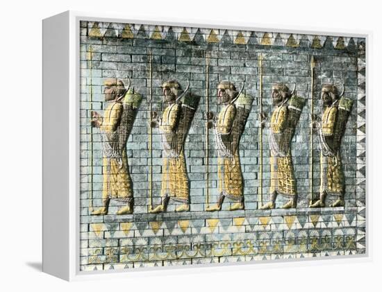 Archers of Darius's Royal Persian Guard, from the Hall of Artaxerxes Ii at Susa-null-Framed Premier Image Canvas