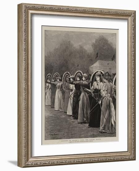 Archery in Regent's Park, the Ladies' Match-Arthur Hopkins-Framed Giclee Print