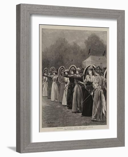 Archery in Regent's Park, the Ladies' Match-Arthur Hopkins-Framed Giclee Print