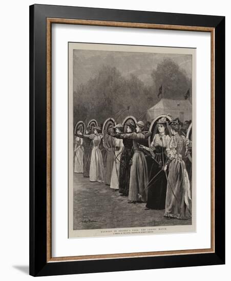 Archery in Regent's Park, the Ladies' Match-Arthur Hopkins-Framed Giclee Print
