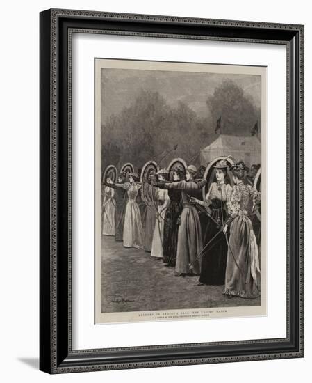 Archery in Regent's Park, the Ladies' Match-Arthur Hopkins-Framed Giclee Print