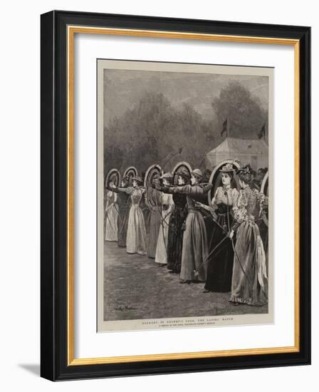 Archery in Regent's Park, the Ladies' Match-Arthur Hopkins-Framed Giclee Print