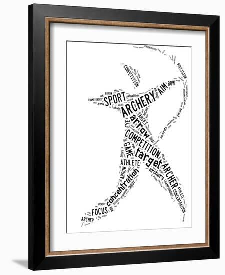 Archery Pictogram On White Background-seiksoon-Framed Art Print