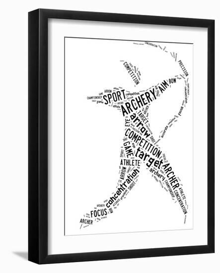 Archery Pictogram On White Background-seiksoon-Framed Art Print