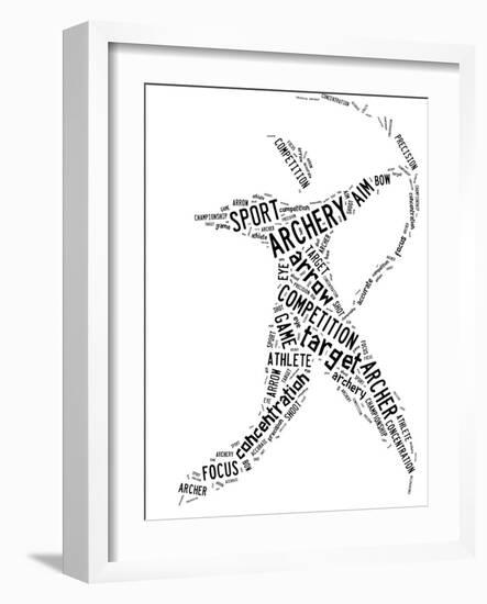 Archery Pictogram On White Background-seiksoon-Framed Art Print