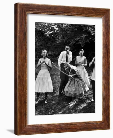 Archery Providing Entertainment at a Teenage Party-Yale Joel-Framed Photographic Print