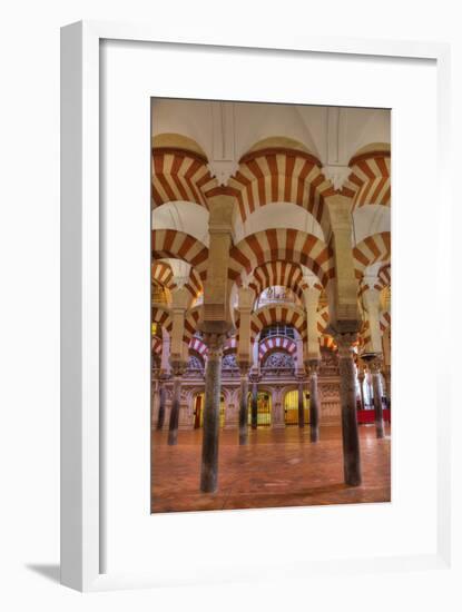 Arches and columns, The Great Mosque and Cathedral of UNESCO World Heritage Site, Spain-Richard Maschmeyer-Framed Photographic Print
