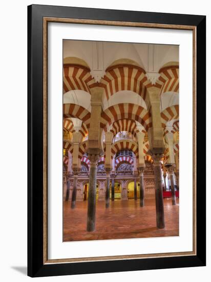 Arches and columns, The Great Mosque and Cathedral of UNESCO World Heritage Site, Spain-Richard Maschmeyer-Framed Photographic Print