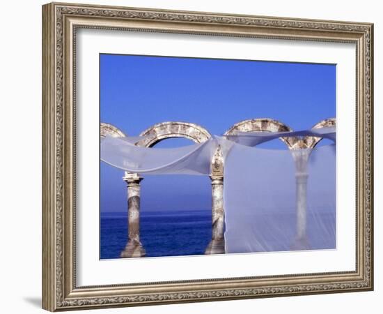 Arches and Sheets of Transparent Gauze Along the Malecon Boardwalk, Puerto Vallarta, Mexico-Nancy & Steve Ross-Framed Photographic Print