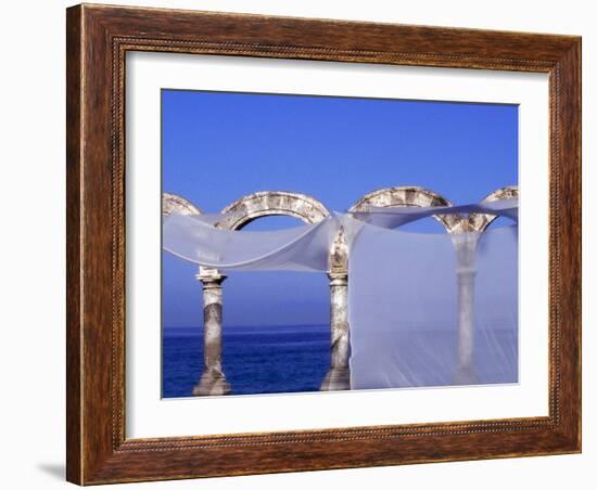 Arches and Sheets of Transparent Gauze Along the Malecon Boardwalk, Puerto Vallarta, Mexico-Nancy & Steve Ross-Framed Photographic Print