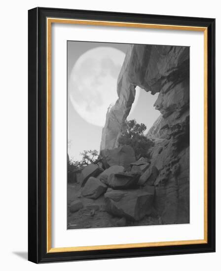 Arches Moon Shadow-Gordon Semmens-Framed Photographic Print