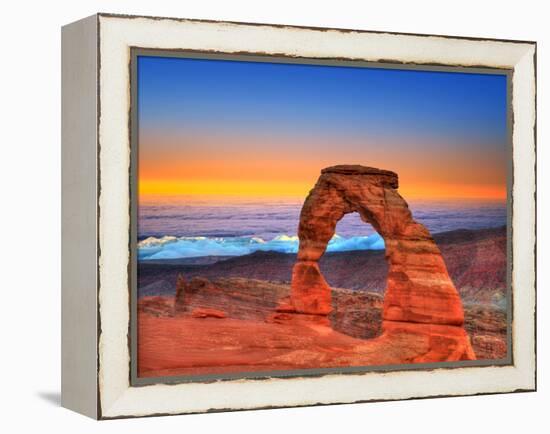 Arches National Park Delicate Arch Sea of Clouds in Moab Utah USA Photo Mount-holbox-Framed Premier Image Canvas