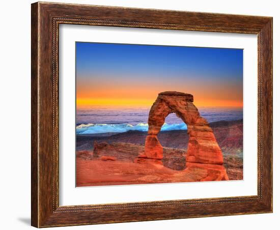 Arches National Park Delicate Arch Sea of Clouds in Moab Utah USA Photo Mount-holbox-Framed Photographic Print