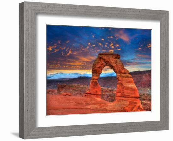 Arches National Park Delicate Arch Sunset in Moab Utah USA Photo Mount-holbox-Framed Photographic Print