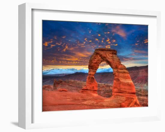 Arches National Park Delicate Arch Sunset in Moab Utah USA Photo Mount-holbox-Framed Photographic Print