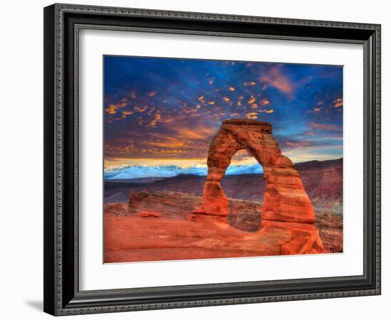 Arches National Park Delicate Arch Sunset in Moab Utah USA Photo Mount-holbox-Framed Photographic Print