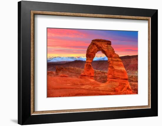 Arches National Park Delicate Arch Sunset in Moab Utah USA Photo Mount-holbox-Framed Photographic Print