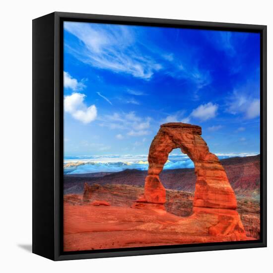 Arches National Park in Moab Utah USA-holbox-Framed Premier Image Canvas