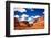 Arches National Park Landscape View with Blue Sky and White Clou-MartinM303-Framed Photographic Print