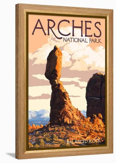 Arches National Park, Utah - Balanced Rock-Lantern Press-Framed Stretched Canvas