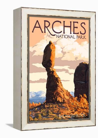 Arches National Park, Utah - Balanced Rock-Lantern Press-Framed Stretched Canvas