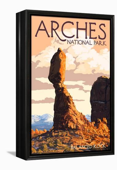 Arches National Park, Utah - Balanced Rock-Lantern Press-Framed Stretched Canvas