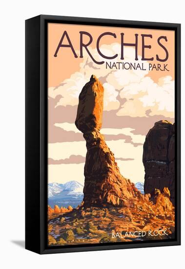 Arches National Park, Utah - Balanced Rock-Lantern Press-Framed Stretched Canvas