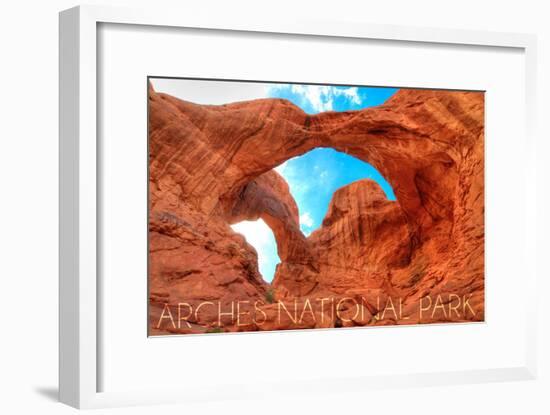 Arches National Park, Utah - Daytime Blue Sky-Lantern Press-Framed Art Print