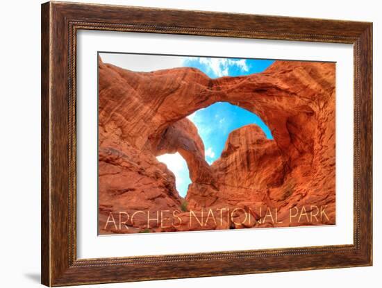 Arches National Park, Utah - Daytime Blue Sky-Lantern Press-Framed Art Print
