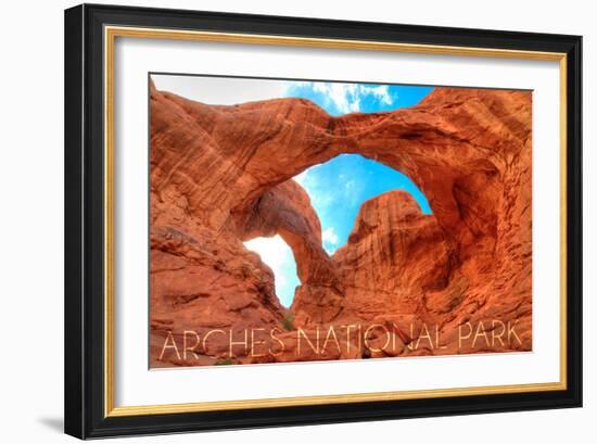 Arches National Park, Utah - Daytime Blue Sky-Lantern Press-Framed Art Print