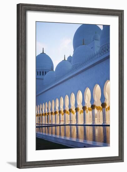 Arches of Grand Mosque of Abu Dhabi-Ahmad A Atwah-Framed Photographic Print