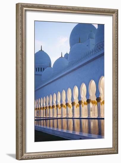 Arches of Grand Mosque of Abu Dhabi-Ahmad A Atwah-Framed Photographic Print