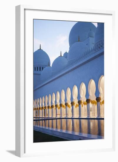 Arches of Grand Mosque of Abu Dhabi-Ahmad A Atwah-Framed Photographic Print