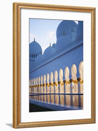 Arches of Grand Mosque of Abu Dhabi-Ahmad A Atwah-Framed Photographic Print