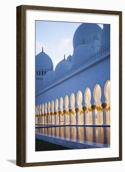 Arches of Grand Mosque of Abu Dhabi-Ahmad A Atwah-Framed Photographic Print